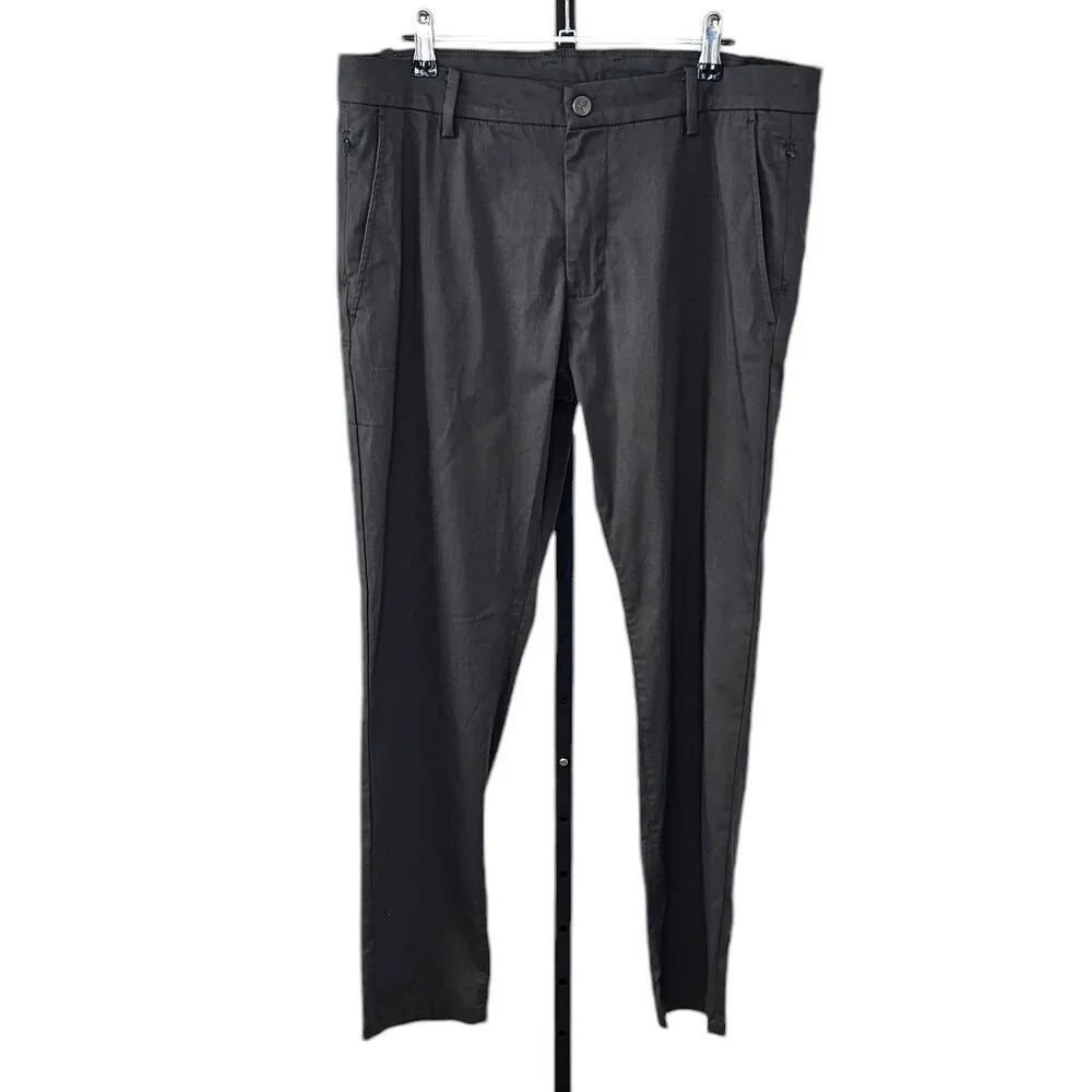 Birddogs Mens Stretch Comfort Khakis Grey Size 34 Built In Liner Slim Fit